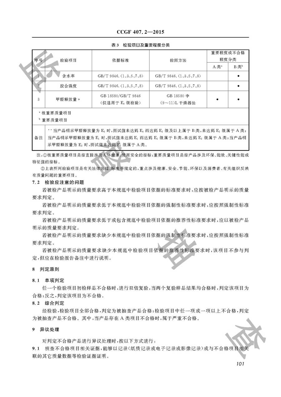 胶合板产品质量监督抽查实施规范