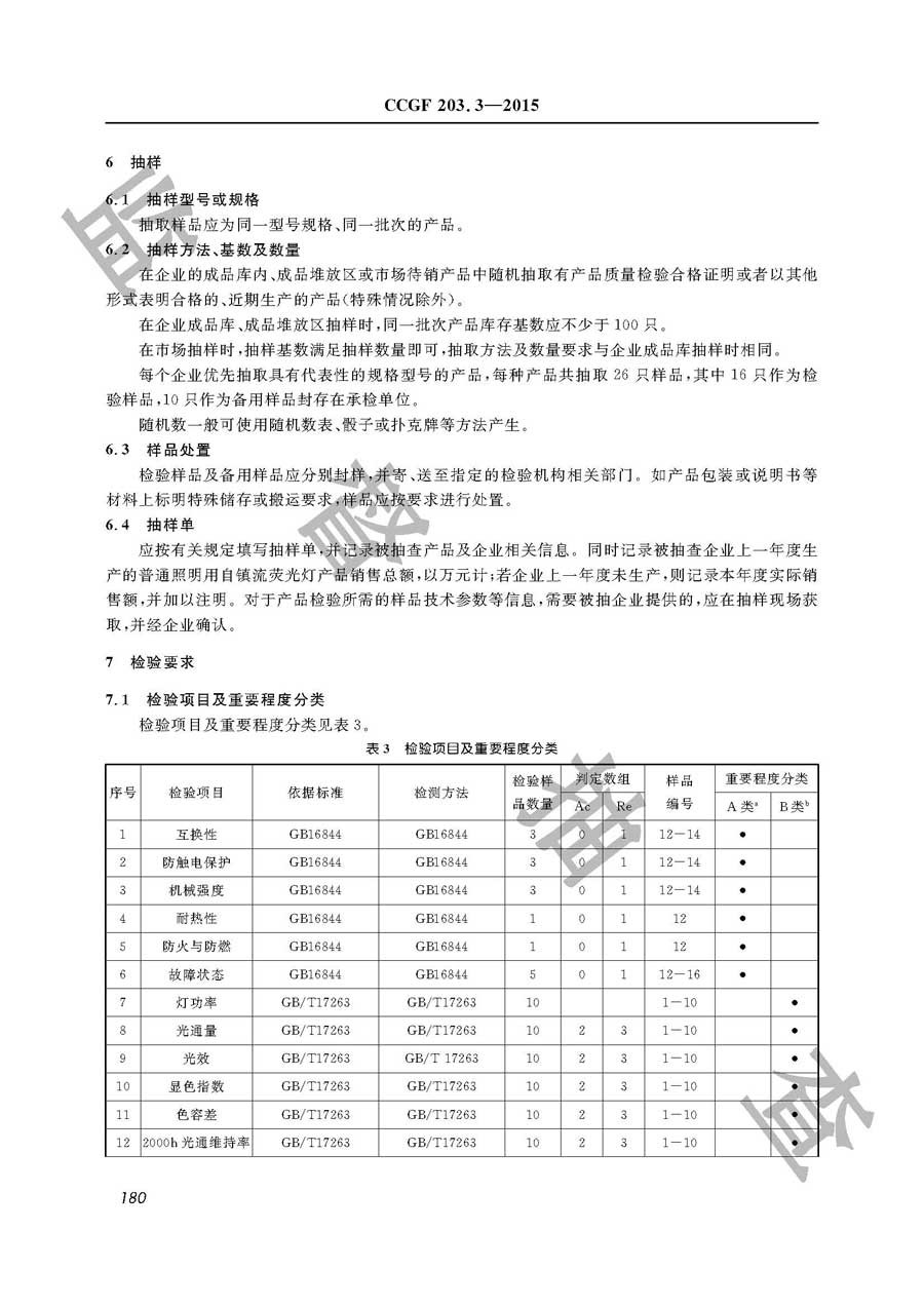 普通照明用自镇流荧光灯产品质量监督抽查实施规范