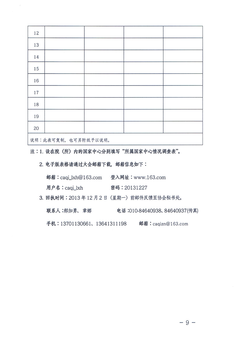 中国质量检验协会《关于召开全国重点质检院（所）长联席会的通知》