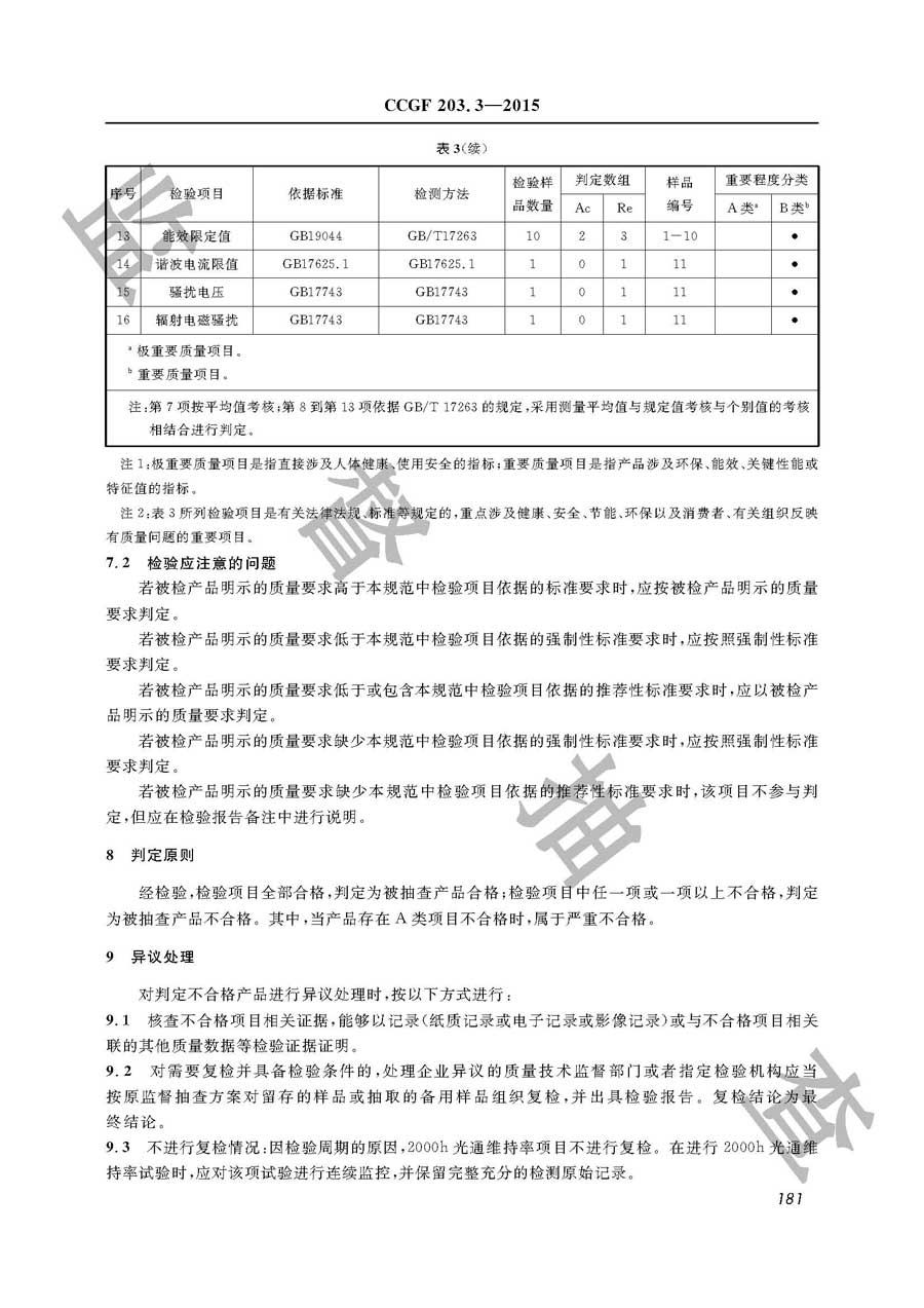 普通照明用自镇流荧光灯产品质量监督抽查实施规范