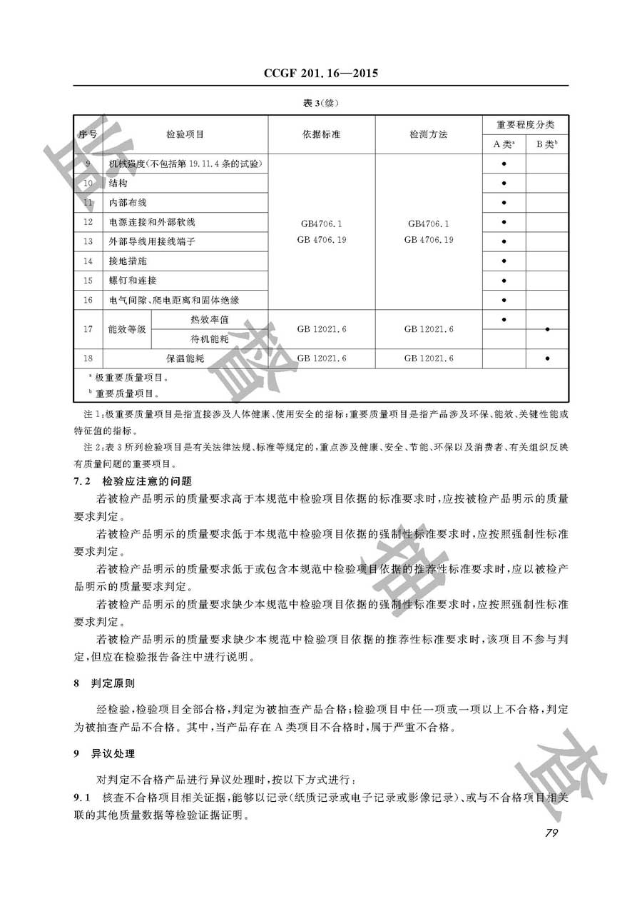 自动电饭锅产品质量监督抽查实施规范